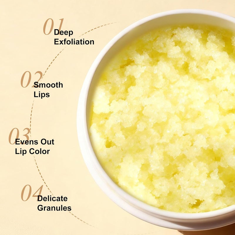 General standard compliant quality Tallow Sugar Lip Scrub Exfoliator & Moisturizer, Natural Lip Care for Dark Lips to Exfoliate, Lips Scrubber Exfoliant for Soft, Smooth Skin, Gently Remove Flaky Dead Skin, Nourishing & Repairing 2Pcs General need oriented design - Image 5