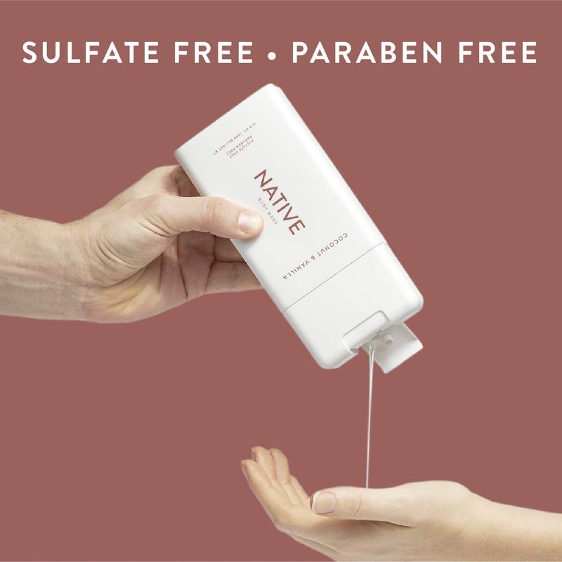 Native Body Wash 3 Pack - Natural Body Wash Women & Men - SLS & Paraben Free - Cucumber & Mint, Coconut & Vanilla, Lavender & Rose - Image 5