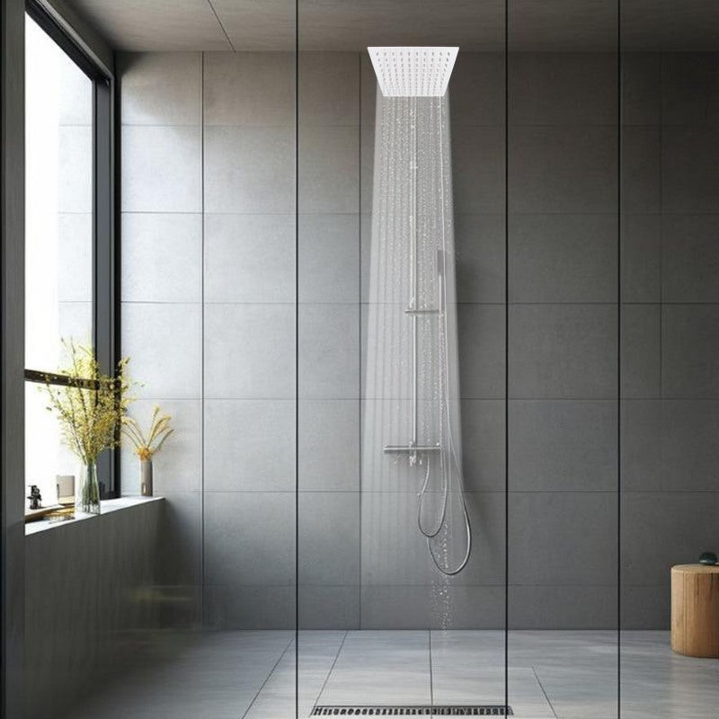High Pressure Shower Head 8 Inch 201 Stainless Steel Diamond Electroplated - Uniform Water Discharge Rainfall Shower Head for Home Bathroom Hotel Use - Image 3
