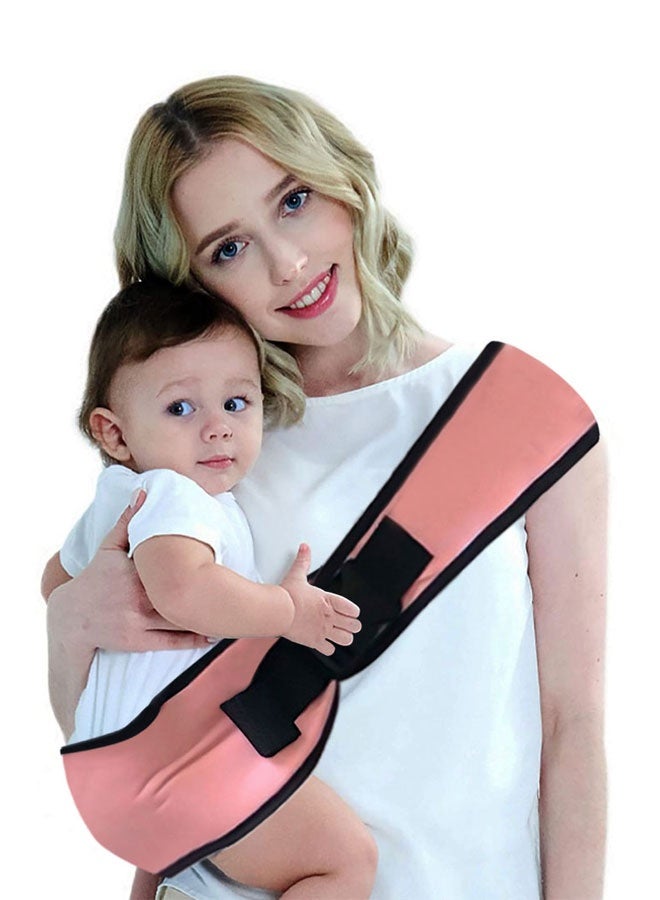 HOOTO Portable baby carrier, ergonomically designed baby e-sshoulder labor-saving polyester baby half bag sling, with anti slip particles and soft baby carrier, suitable for newborns, infants, and toddlers, aged 4-36 months (pink) - Image 5