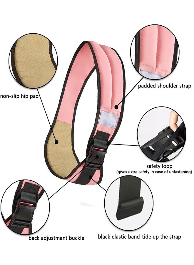 HOOTO Portable baby carrier, ergonomically designed baby e-sshoulder labor-saving polyester baby half bag sling, with anti slip particles and soft baby carrier, suitable for newborns, infants, and toddlers, aged 4-36 months (pink) - Image 3