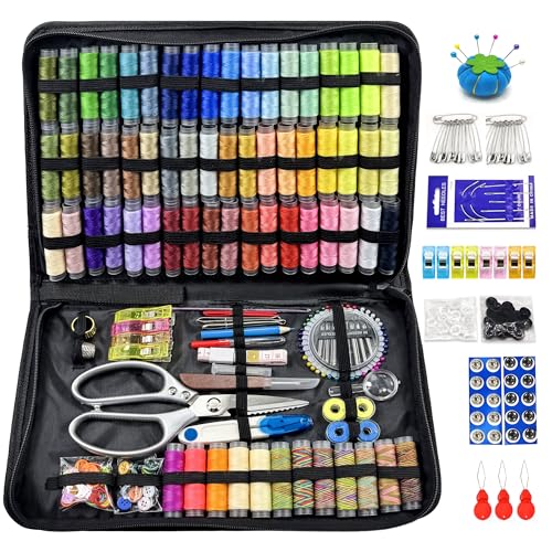 Ghguole 66 Color Sewing Kit for Adults305 Pcs Sewing Thread KitPortable Needle and Thread Kit for Sewingfor Adults Kids Beginner Home Travel Emergency Sewing Kits - Image 1