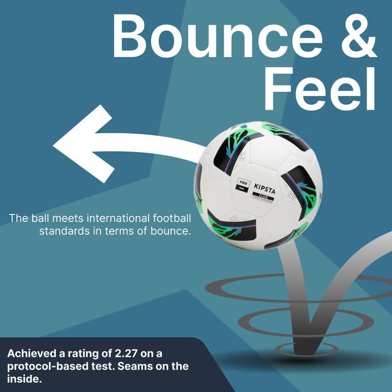 KIPSTA PU Size 5 Approved Basic Football Club Hybrid - White - Image 4