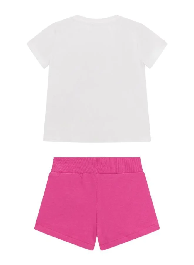 GUESS Kids Printed Short Sleeve T-Shirt And Shorts Set