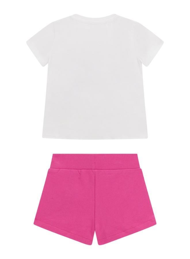 GUESS Kids Printed Short Sleeve T-Shirt And Shorts Set  - Image 2
