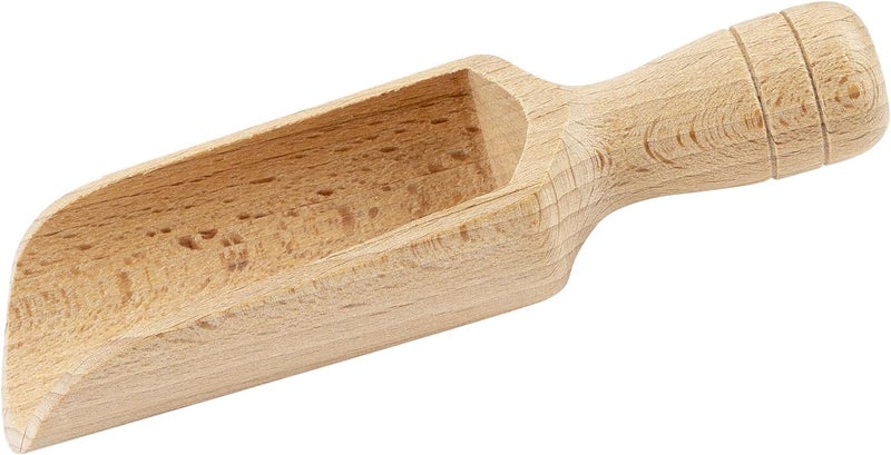 BICB Wooden Scoop 55 Inches Natural Beech Wood Scoop for Flour Bath Salt Sugar Cereal Coffee and More  Multipurpose Wooden SpoonSet of 2