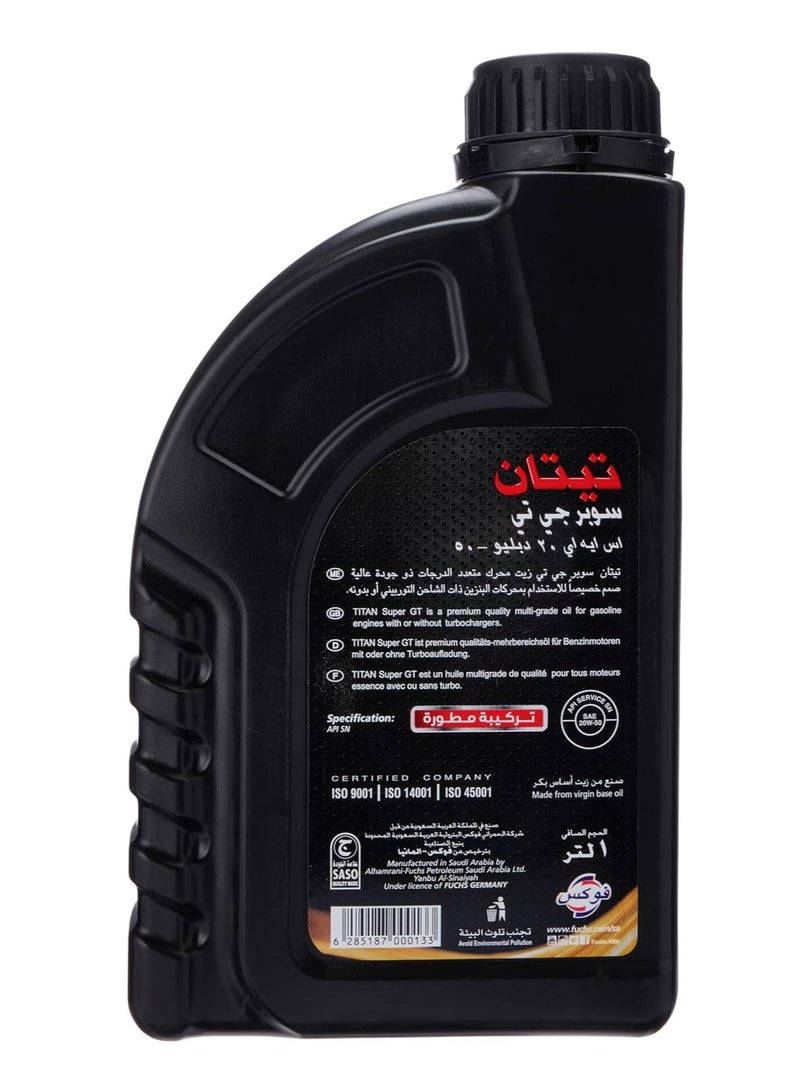 VOXX Fuchs Titan SUPER GT 20W-50 Engine Oil - Advanced Formula for High Performance and Powerful Engine Protection / Carton (12 Packs * 1 Liter) - Image 2