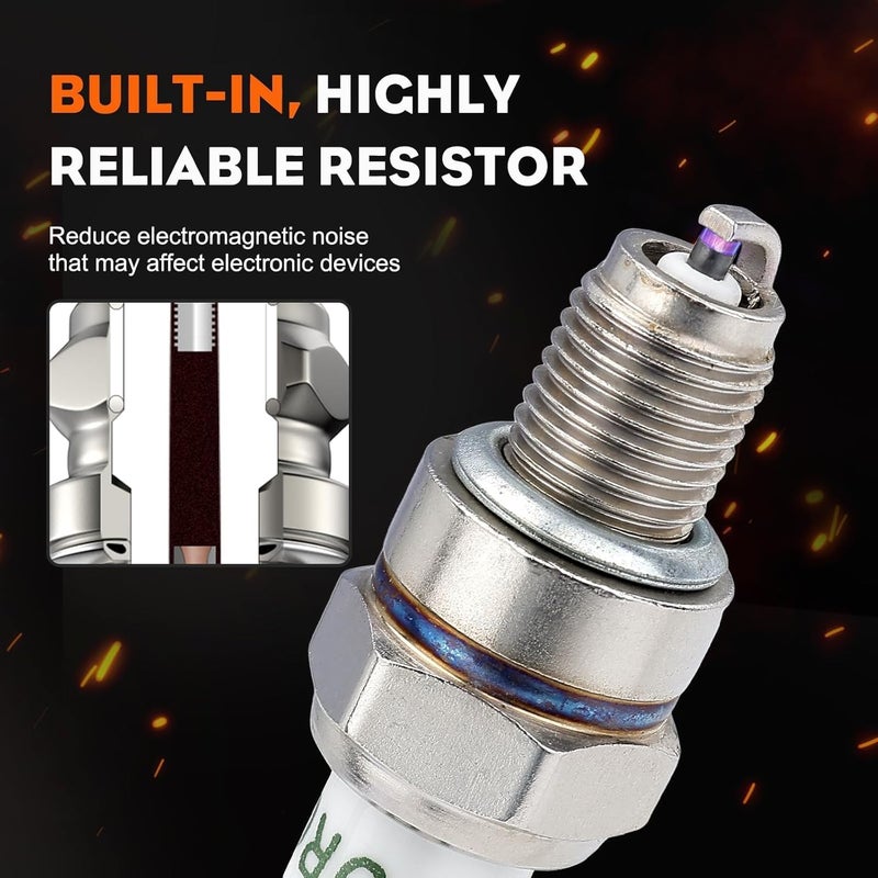 Hipa CR5HSB Spark Plug Replaces NGK CR5HSB Torch A5RTC Honda 98056-55757 EU2000I EU1000I GX31 GX100 GXH50 Generators 2 PACK - Image 4