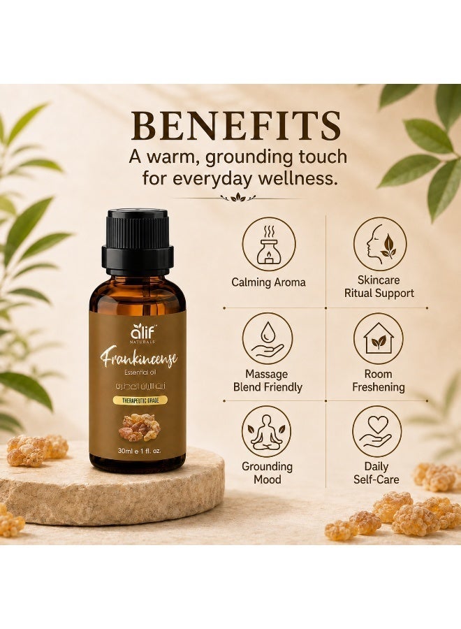 ALIF NATURALS Frankincense Essential Oil - 30 ml | 100% Pure and Natural | Premium Grade Essential Oils for Aromatherapy, Diffusers, Skin, Massage and Humidifiers - Image 3