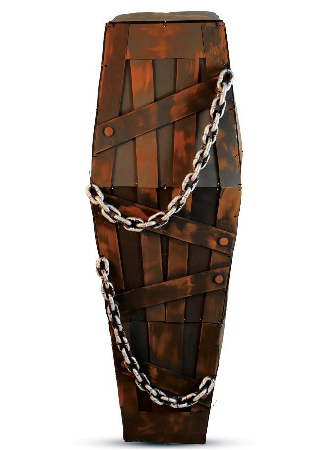 MAD TOYS - Animated 5 Feet Scary Shaking Coffin Halloween Decoration with Light, Sound and Action  for Trick-or Treat, Theme Party and Haunted House Decor - Image 1