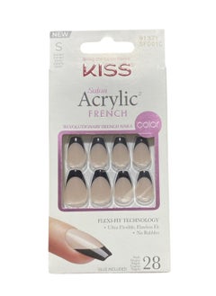 KISS Salon Acrylic French SFO01C Size S, 28 pcs 