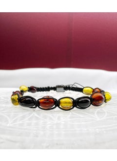 Kehribar Point Filtered Color Macrame Amber Bracelet  - Image 3