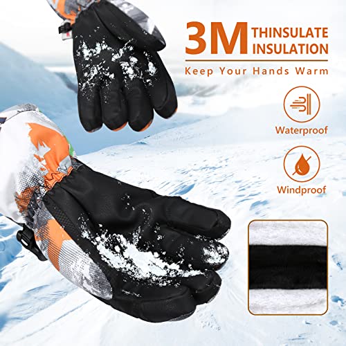 Odtmger Ski Gloves, Warmest Waterproof and Breathable Snow Gloves for Cold Weather, Fits Both Men & Women,for Parent Child Kids Outdoor - Image 3