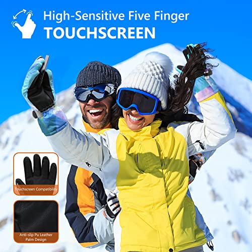 Odtmger Ski Gloves, Warmest Waterproof and Breathable Snow Gloves for Cold Weather, Fits Both Men & Women,for Parent Child Kids Outdoor - Image 5