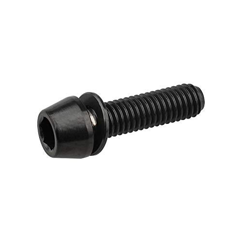 Wanyifa Titanium Ti Allen Hex M5x16 18mm Tapered Head Bolt with Washer Screw for Bicycle Stem Parts Pack of 6 (Black, M5x18mm) - Image 5