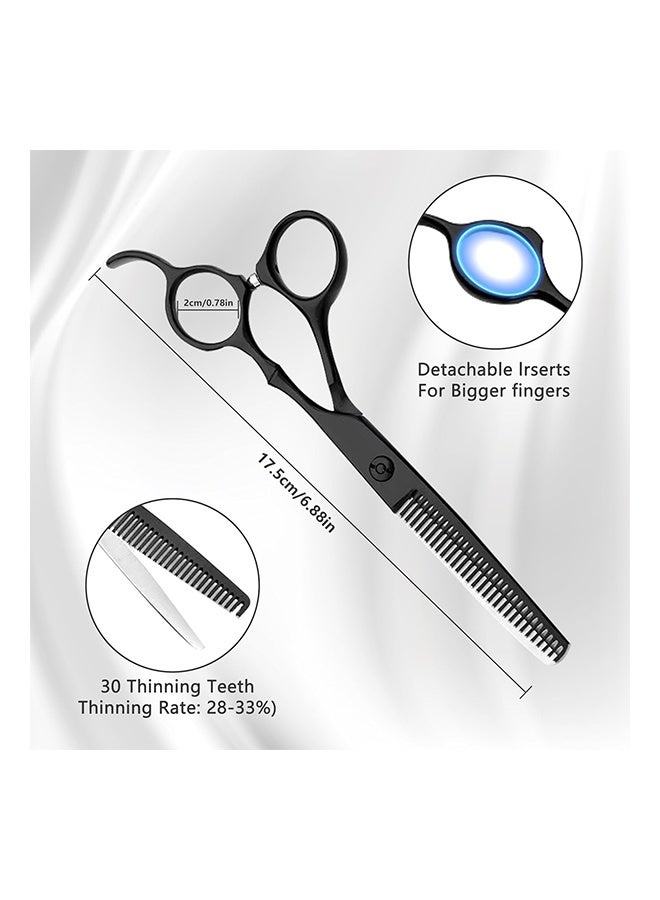 Generic Professional Hair Scissors Set, Barber Scissors and Thinning Shears, Ergonomic Blades, Hair Cutting Shears for Men, Women, Children and Pets (2 PCS)  - Image 4
