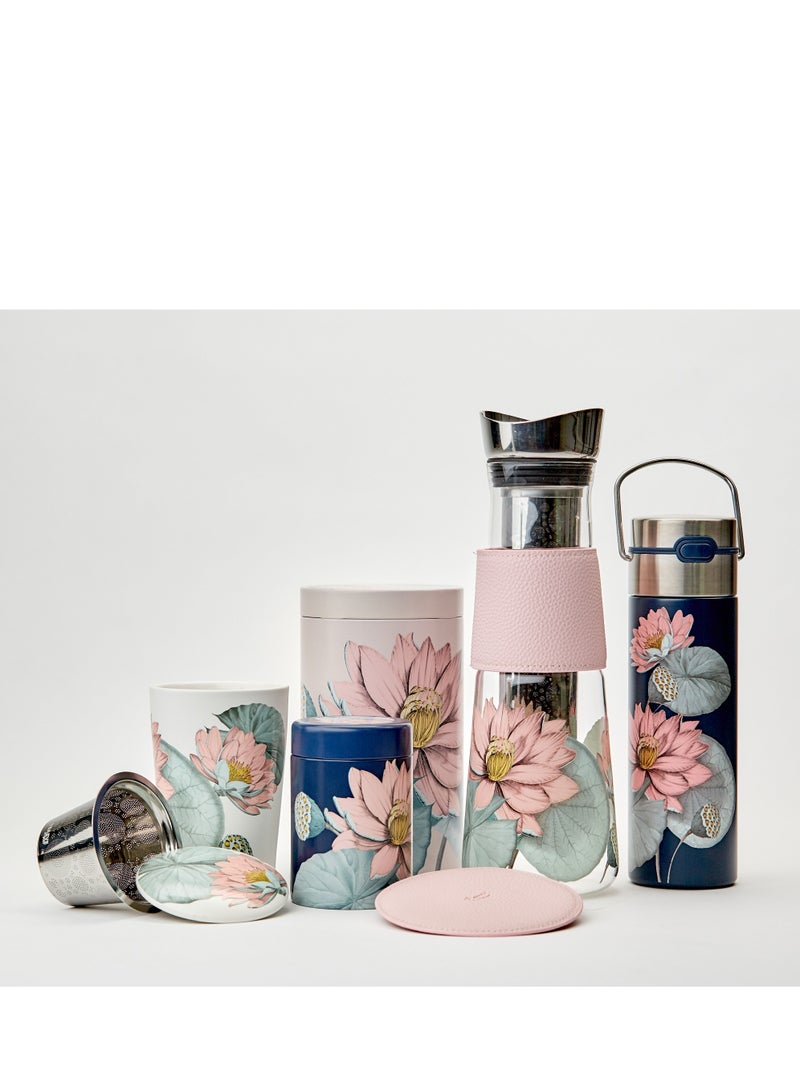 Tealand Borosilicate Heat Resistant Glass Eve Padma Portable Glass Mug BPA Free And Food Safe With Stainless Steel Mesh Filter For Loose Leaf Tea Perfect For both Hot and Iced Tea (Pink)  - Image 5