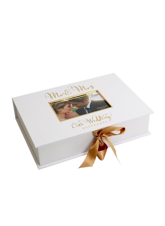 Oaktree Gifts Golden Foil Wedding A4 Keepsake Box