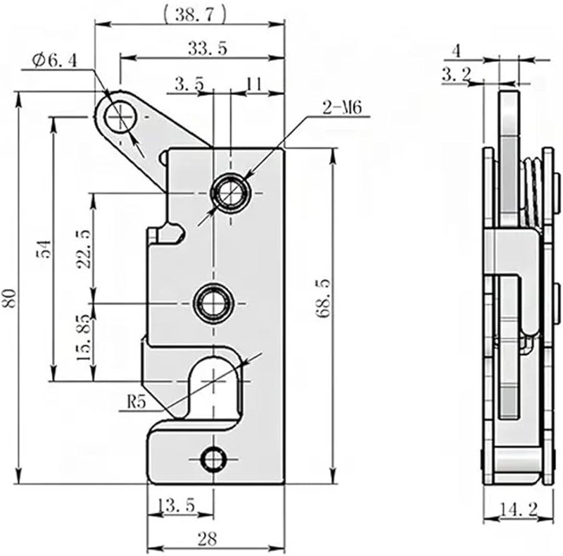 Concealed Hasp Toggle Lock For Industrial Cabinet Door Car DK618 9L Color - Image 4