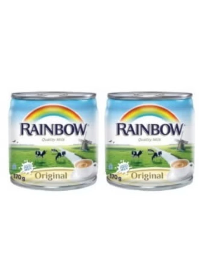 Rainbow Evaporated Milk With Vitamin D 2*170 gm