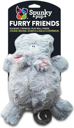 Spunky pup Hippo with Ball Squeaker Dog Toy | Cuddle Crinkle Crunching Sound and Squeaky Dog Toys | Nylon Reinforced Plush Toy | Toss Fetch and Play | Furry Friends Collection | For All Size Breeds - Image 4