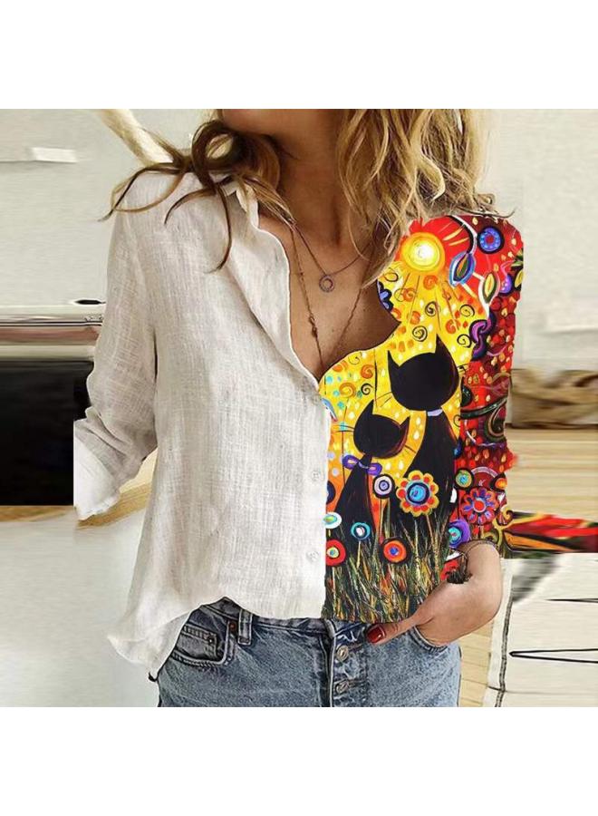 VUELO European Station Shirt New Printed Long Sleeve Shirt - Image 1