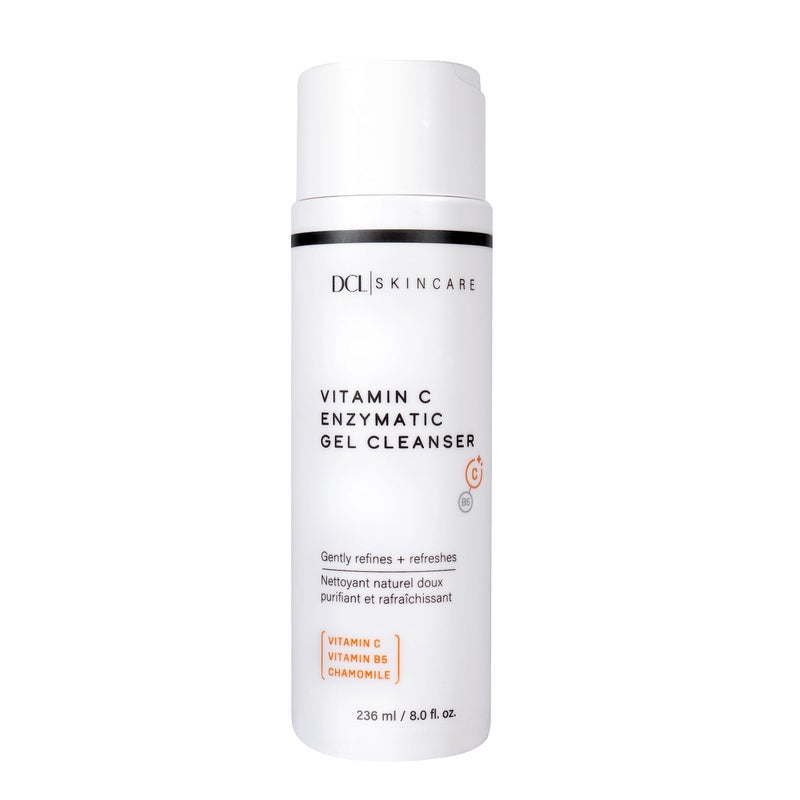 DCL Skincare Vitamin C Enzymatic Gel Cleanser with Sugar Fruit Enzymes & Vitamins C/B5, 8.0 Fl oz - Image 1
