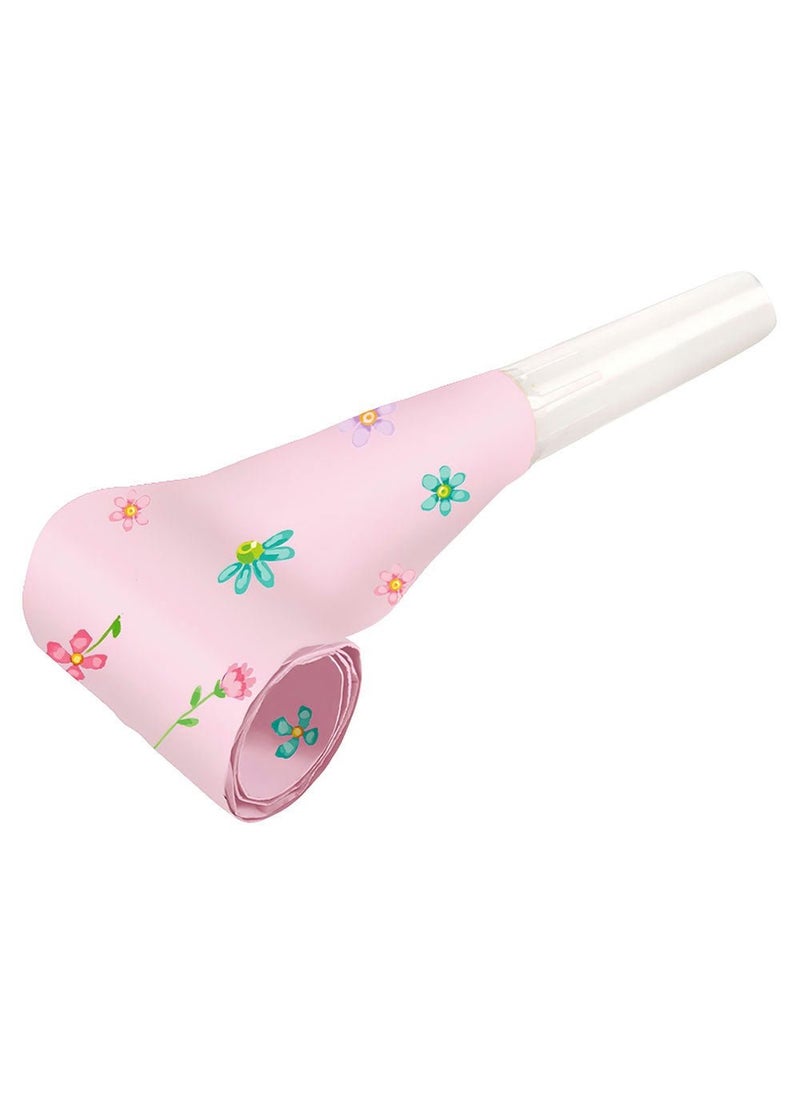 Riethmüller Beautiful Horses Party Horns Pink Floral 9cm 8-Pack