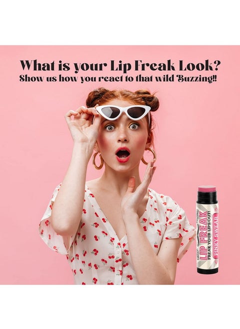 Buzzing Lip Balm | Lip Freak| 100% All Natural | Cruelty Free | Tinted | Pinky Swear