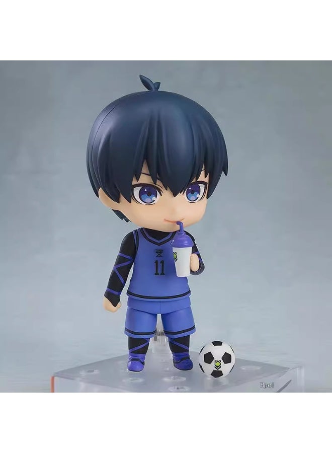 عام الأزرق قفل إيساجي يويتشي المنقولة استبدال الوجه دمية نموذج الديكور سطح المكتب الديكور لعبة هدية للعائلة والأصدقاء - Image 1