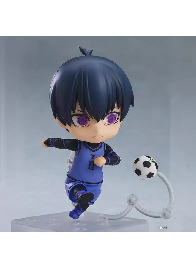 عام الأزرق قفل إيساجي يويتشي المنقولة استبدال الوجه دمية نموذج الديكور سطح المكتب الديكور لعبة هدية للعائلة والأصدقاء - Image 4