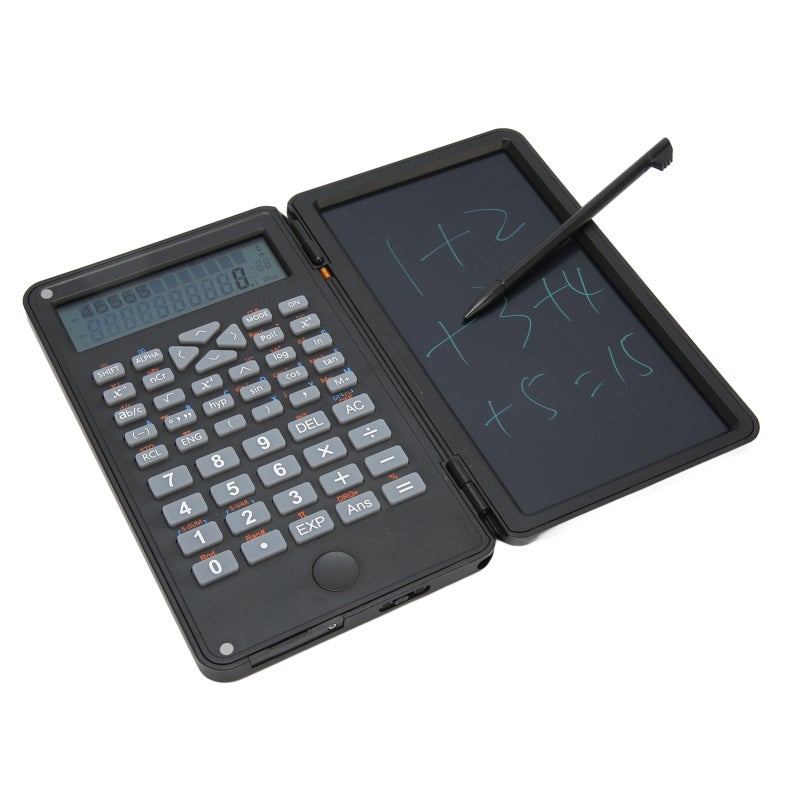 Scientific Calculator With Notepad 10-Digit LCD Display Erasable Writing Tablet - Foldable Portable Desktop Calculator for Home Office - Image 5