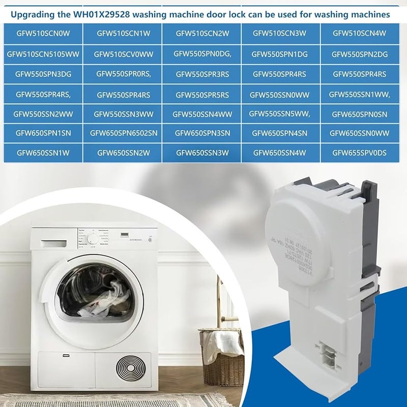 استبدال قفل باب غسالة GE WH01X29528 متوافق مع GFW510SCV0WW - Image 4