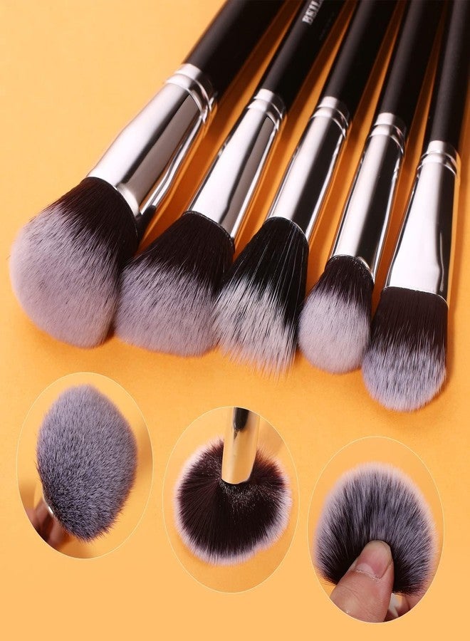 Beautyenzo Makeup Brushes 20Pcs Professional Makeup Brush Set Original Natural-Synthetic Kabuki Foundation Face Powder Highlighter Contour Eye Shadow Eyebrow Eyeliner Make Up Brush Tool - Image 2
