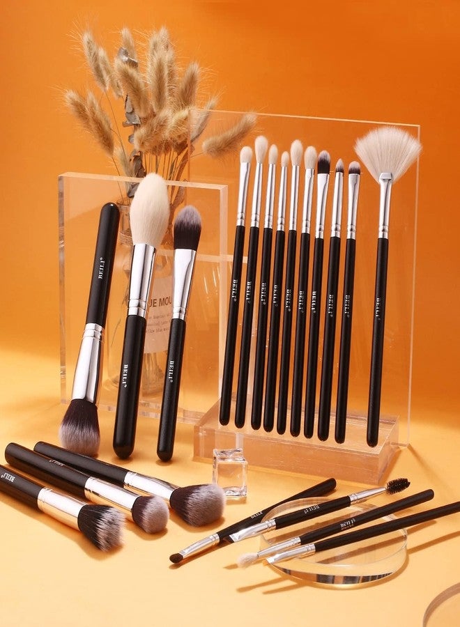 Beautyenzo Makeup Brushes 20Pcs Professional Makeup Brush Set Original Natural-Synthetic Kabuki Foundation Face Powder Highlighter Contour Eye Shadow Eyebrow Eyeliner Make Up Brush Tool - Image 3