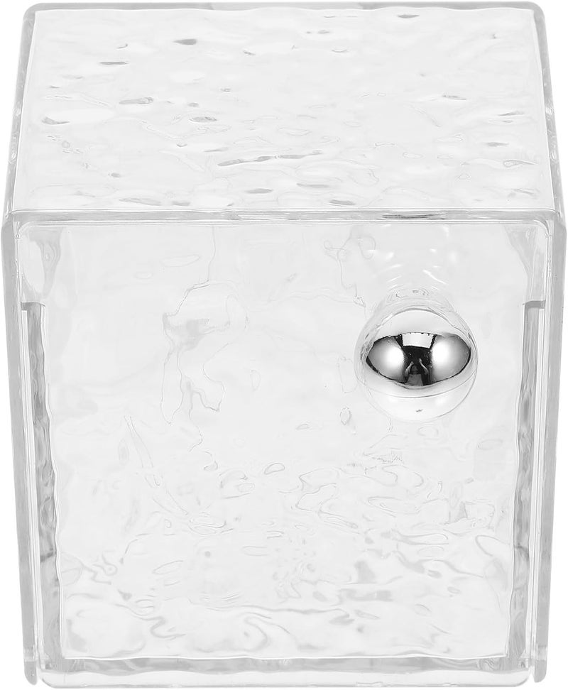 Wall-mounted Makeup Cotton Pad Holder and Cotton Swab Dispenser Storage Box with Flip Cover, Space-saving Bathroom Organizer for Home Vanity - Image 1
