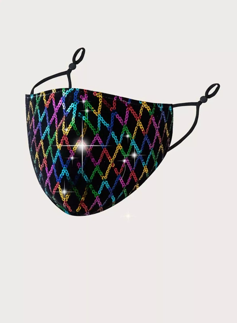 2pcs Sequin Decor Face Covering  - Image 3