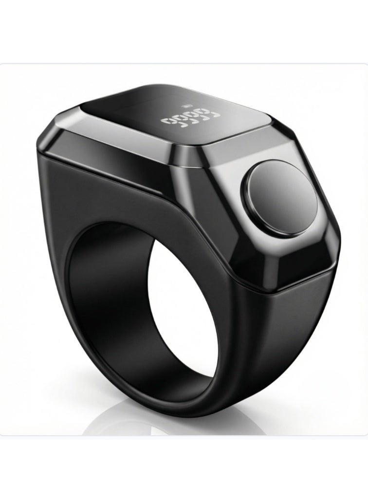 BSTWSH 18mm Zikr Ring Smart Ring with Vibration Reminder Tasbih Counter and Bluetooth Connection for Exclusive by App and 5 Daily Prayer Reminders ARABIC - Image 2