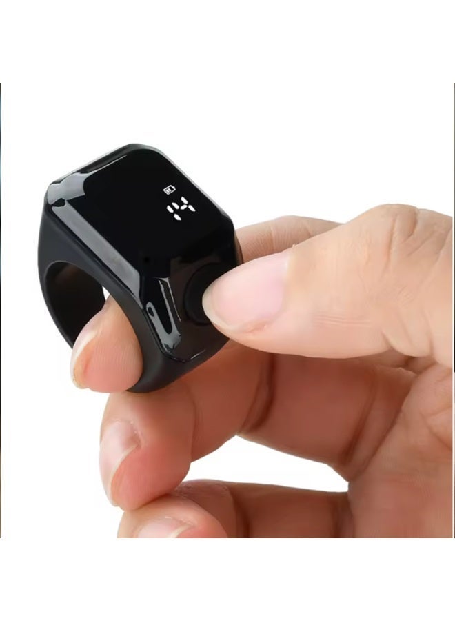 BSTWSH 18mm Zikr Ring Smart Ring with Vibration Reminder Tasbih Counter and Bluetooth Connection for Exclusive by App and 5 Daily Prayer Reminders ARABIC - Image 5