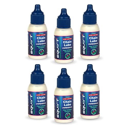 Squirt Chain Lube for Bikes (0.5 Oz, 6 Pack) – Long-Lasting Lubricant for All Bike Chains – All-Weather Dry Bike Chain Lube to Reduce Noise & Chainsuck – Bicycle Tools & Maintenance Aid - Image 1