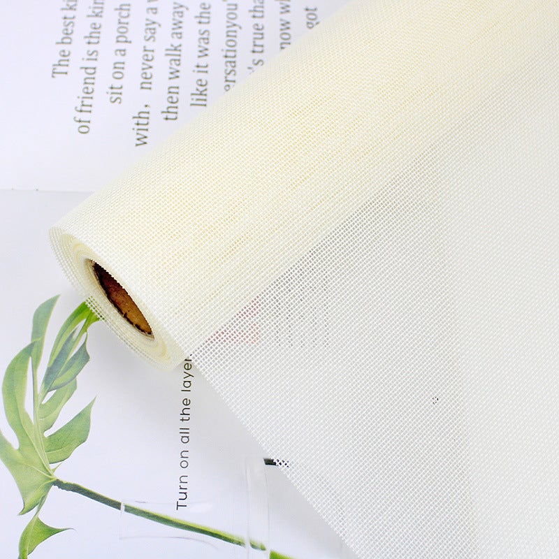 Linen Colored Linen Rolls, Flower Packaging, Bouquet Packaging Net Materials, Kindergarten Decoration, Pastoral Style Linen Rolls - Image 1
