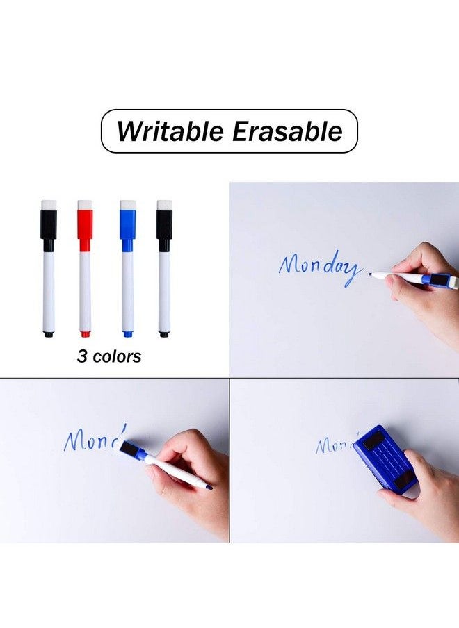 Board2by - Magnetic Whiteboard Contact Paper 40 X 17.3 Inch Self Adhesive Dry Erase Sticker For Wall Removable White Board Wallpaper Roll With 42 Magnetic Letters For Kids Classroom Office - Image 1