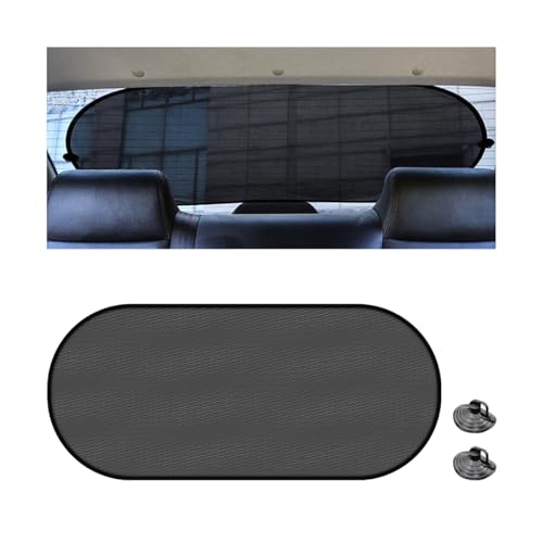 KHGUZ Car Rear Window Sunshade Vehicle Back Window Screen Sunlight Shield Mesh Cover with Suction Cup UV Rays Protection Automotive Sun Blocker Universal for SUV RV Truck 3919 - Image 1