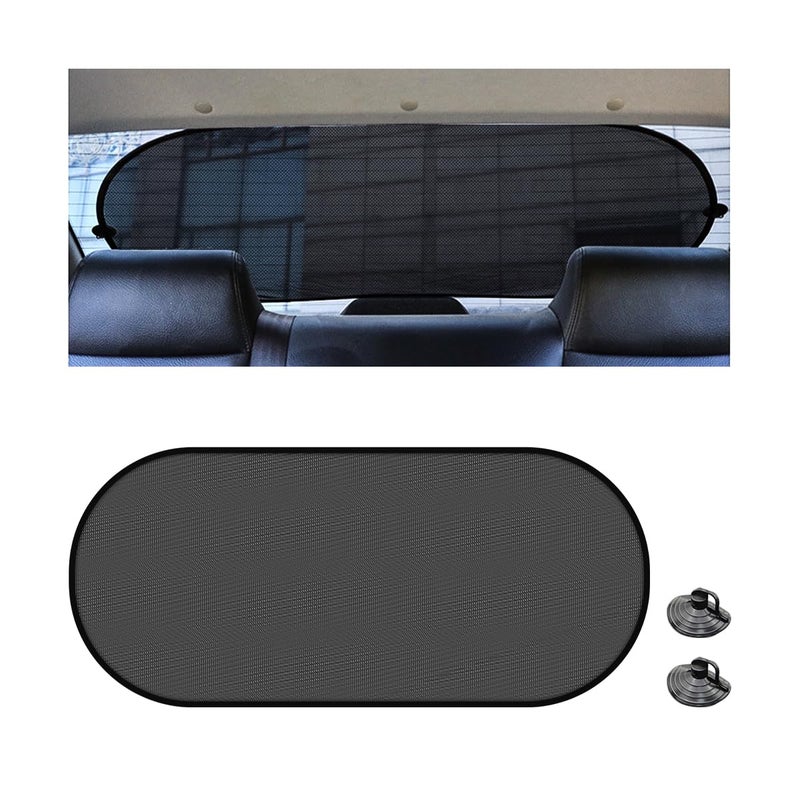 KHGUZ Car Rear Window Sunshade Vehicle Back Window Screen Sunlight Shield Mesh Cover with Suction Cup UV Rays Protection Automotive Sun Blocker Universal for SUV RV Truck 3919 - Image 3