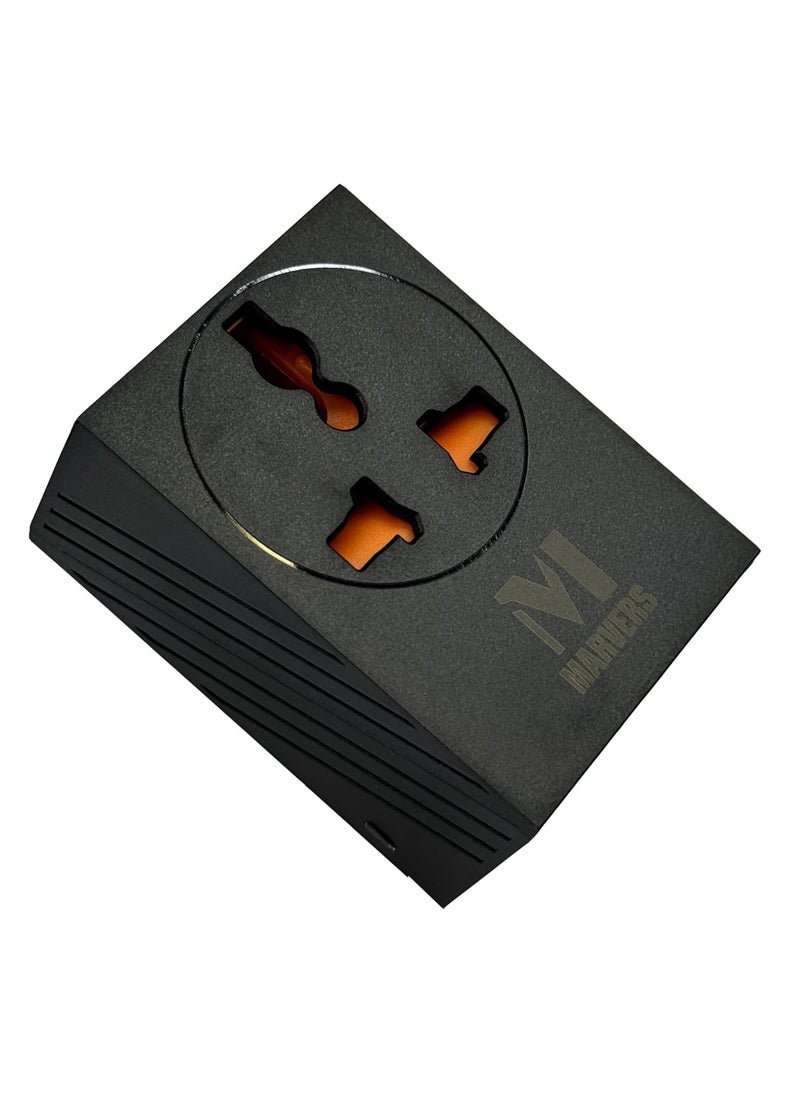 MARVERS Marvers MS TC3112 International Universal Travel Adaptor 3 USB Ports With 6A Quick Charging Black  - Image 5