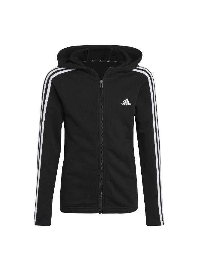 Adidas adidas G 3S Fz Hd Black Training Track Tops 7-8Y  - Image 1