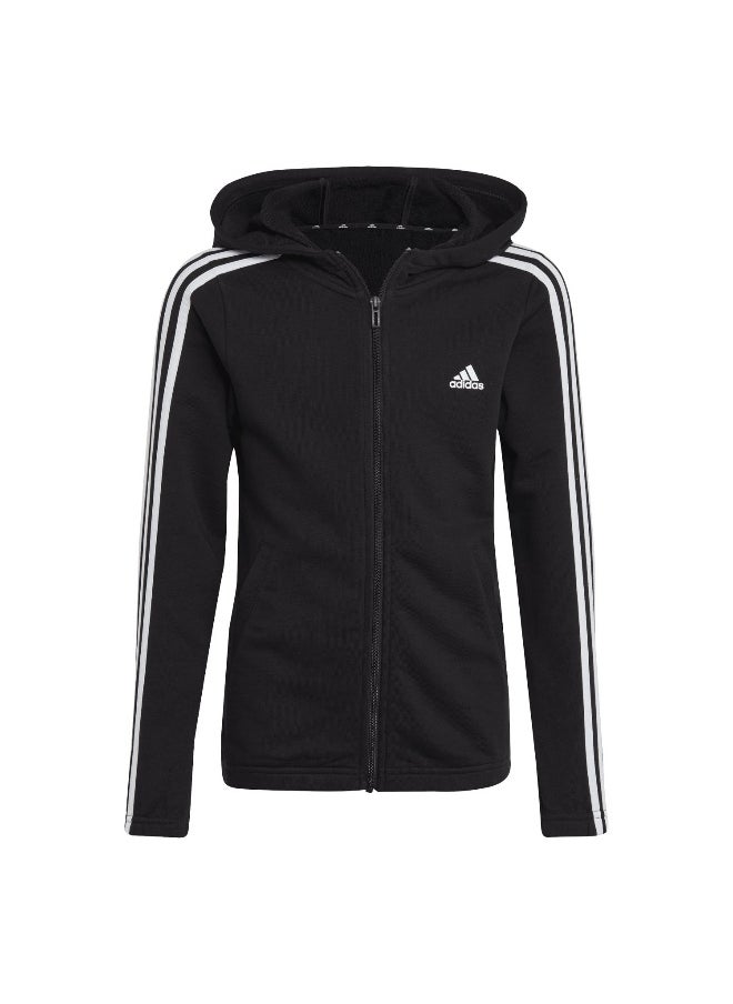 Adidas adidas G 3S Fz Hd Black Training Track Tops 7-8Y  - Image 2