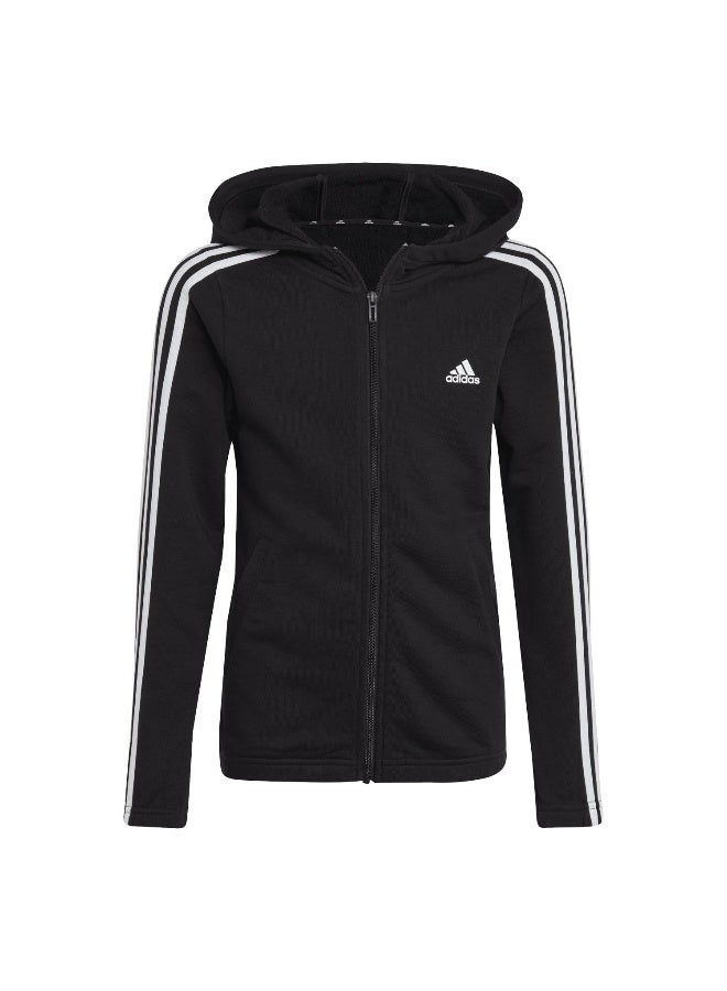 Adidas adidas G 3S Fz Hd Black Training Track Tops 7-8Y  - Image 2