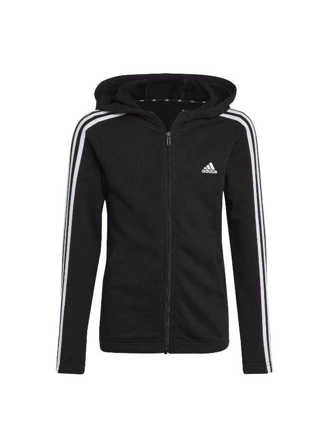 Adidas adidas G 3S Fz Hd Black Training Track Tops 7-8Y  - Image 1