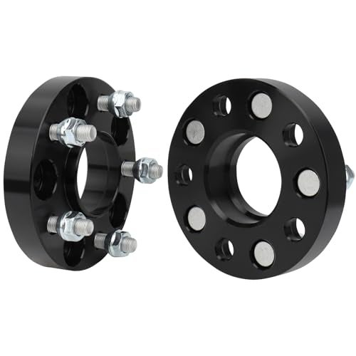 Haruma 1inch Hubcentric Wheel Spacers 78.1mm Hub Bore 5x4.5 for Hyundai Genesis Elantra Equus Sonata Tiburon Veloster Wheel Spacer with M14x1.5 Studs, 2PCS 5 lug for Kia Optima Forge Wheel Adapters - Image 2